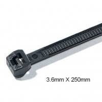 Stahovací páska 3,6x250mm, 100ks